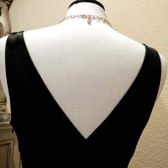 Authentic bebe Black Satin Dress - Picture 3 of 6
